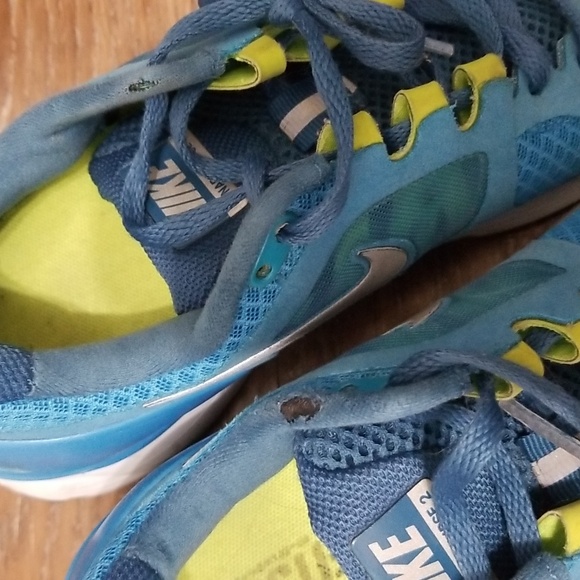 (7½) Nike LunarEclipse 2 Lace Up Neon Running Outdoor Sporty Activewear Preppy - Picture 10 of 11